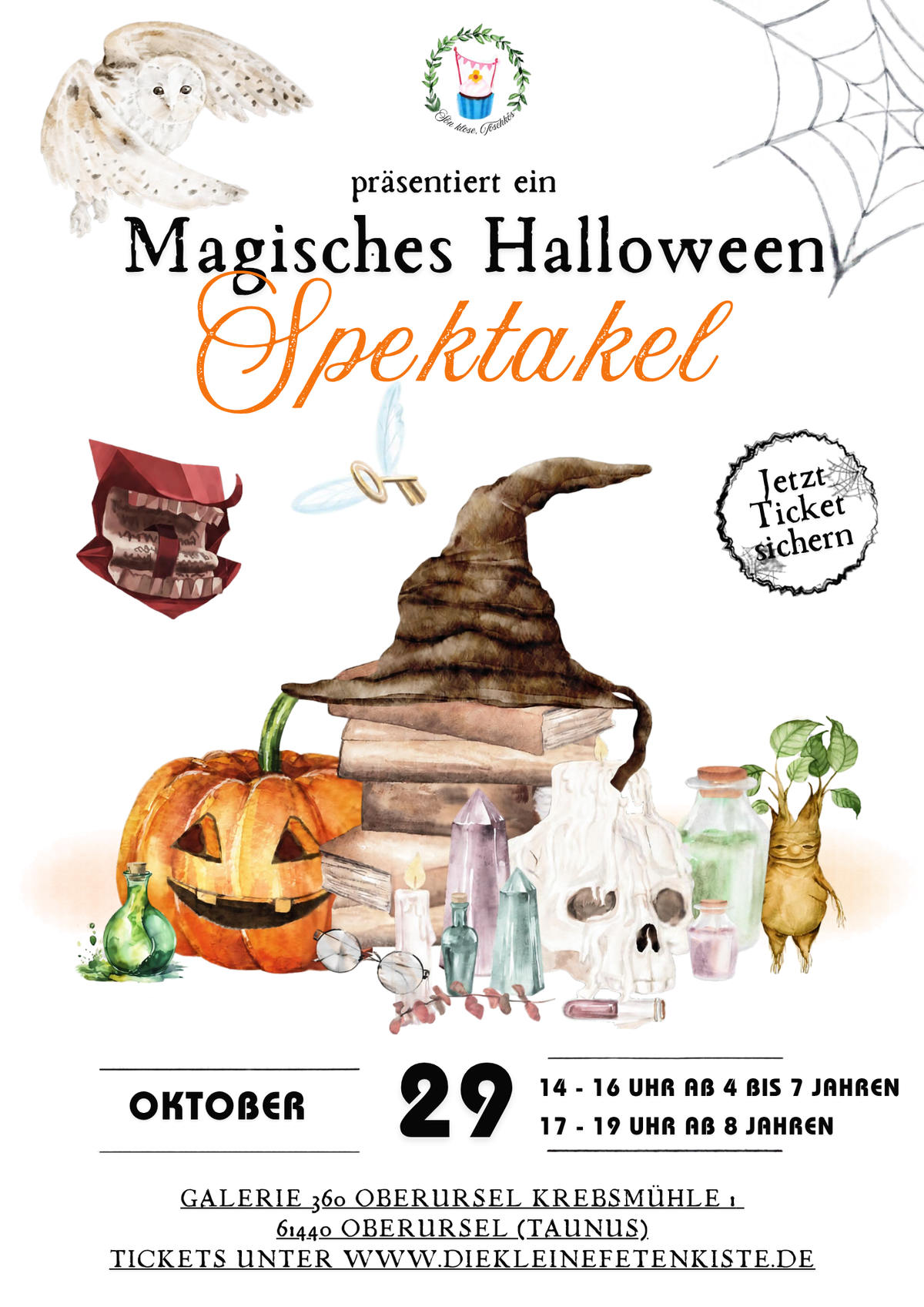 Magisches Halloween Spektakel für Hexen und Zauberer Event | Die kleine Fetenkiste | Kreativ-Workshop für Kinder